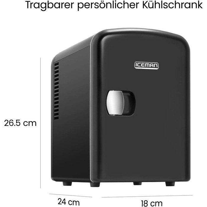 Міні-холодильник 4 л чорний Iceman