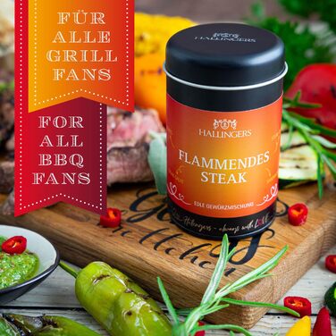 Класичний набір спецій Hallingers - Подарунковий набір спецій ручної роботи, 12 спецій з усього світу (Набір) - Літній подарунок та ідеальний подарунок для барбекю День народження, вітання, новоселення, річниця, безкоштовні класичні спеції., 12 спецій (73