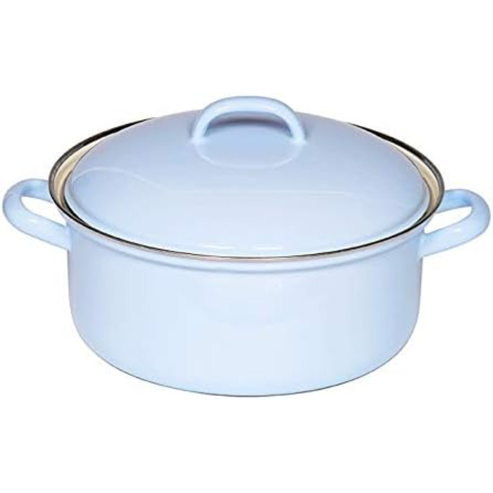 Кастрюля с хромированным ободком 24 см Riess