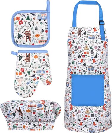 Фартук кухонный для детей с шапкой шеф-повара 38,5 х 70 см Chstarina