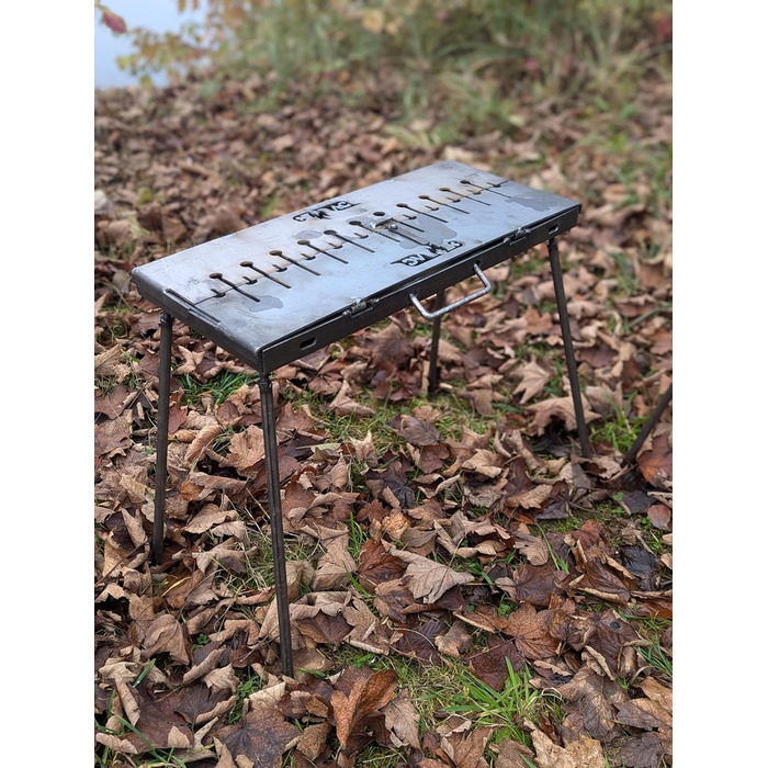 Портативний мангал та 5 шампурів з нержавіючої сталі та сумку Generisch