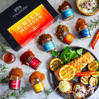 Подарунковий набір спецій ручної роботи, 12 спецій з усього світу (набір) - Літній подарунок та ідеальний подарунок для барбекю День народження, вітання, новосілля, річниця, дружба, Gen Selection, 12 спецій (73651) (Grillmeister, 8 спецій (72302))