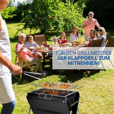 Портативный гриль на уголь черный elasto PROMOTION FOR LIFE