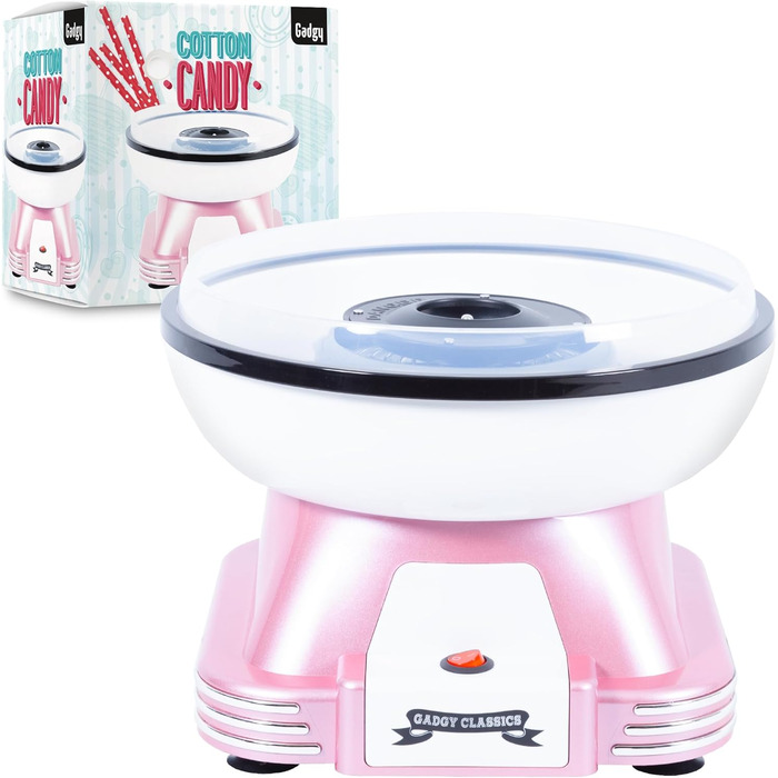 Машина для цукрової вати Gadgy для дому - Машина для цукрової вати для цукру або цукерок - Машина для цукрової вати - Цукрова вата для дитячих свят, днів народження та вечірок - (Рожева)