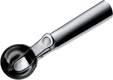 Різак для піци WMF Profi Plus 19,8 см, колесо для тіста з покриттям, ролик для піци, різак для піци, нержавіюча сталь Cromargan частково матова, можна мити в посудомийній машині (в комплекті з ложкою для морозива)