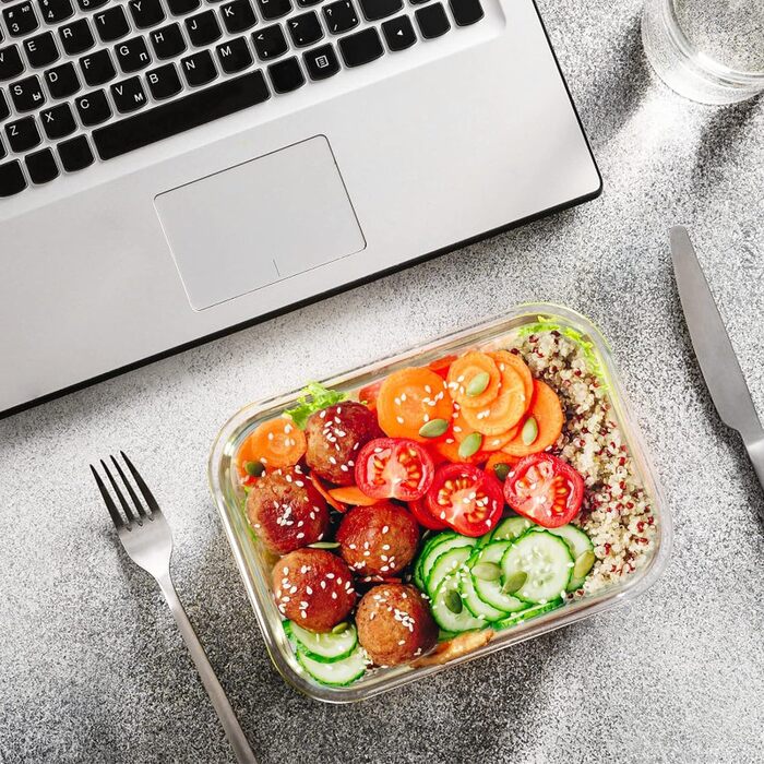 Набор стеклянных контейнеров с крышками, 12 предметов, серый M MCIRCO