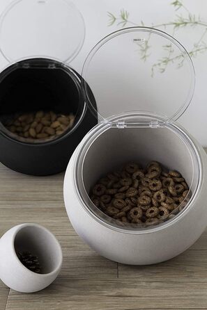 Сервірувальний набір APS Moon - Набір з 2 предметів 1 меламінова миска (Ø 19 см) 1 відкидна кришка з силіконовим ущільнювачем, чорний чорний Ø 19 см