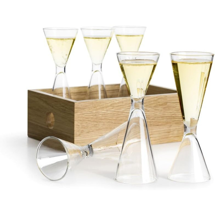 Набір двосторонніх чарок 20-40 мл в дерев'яному боксі, 7 предметів Nature Sagaform