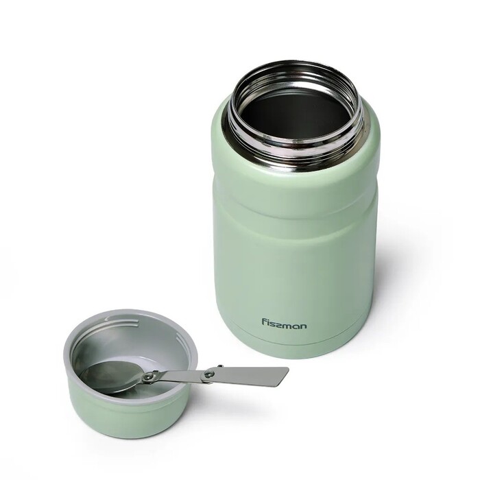 Термос для їжі Fissman 800 мл зелений нержавіюча сталь (9629)