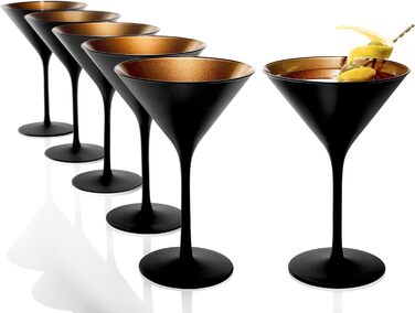 Келих для коктейлів 240 мл, набір 6 предметів, чорний/бронза Elements Stölzle Lausitz