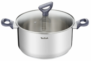 Каструля Tefal Daily Cook з кришкою, 24см, нержавіюча сталь, алюміній, бакеліт
