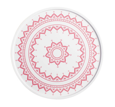 Блюдо для торта 31 см, червоне Cross Stitch Kahla