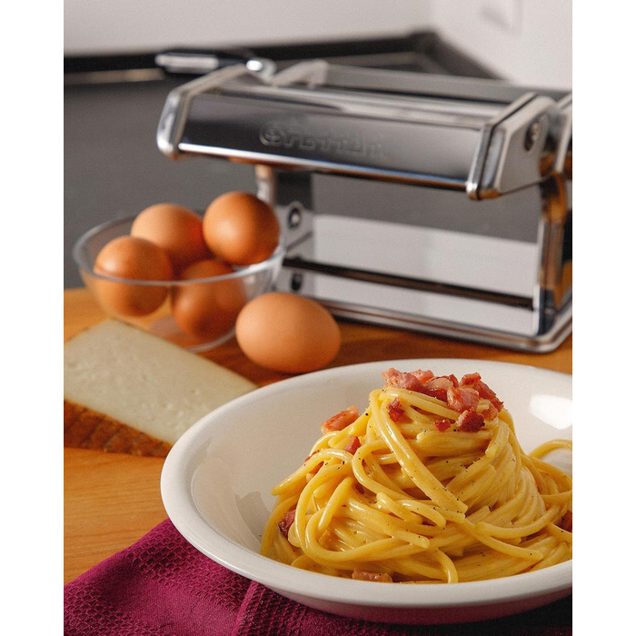 Машинка для пасти G3 Ferrari G20121 Sfoglia Mia, ролики 15 см, 9 налаштувань товщини, 5 видів пасти, корпус з нержавіючої сталі, аксесуари в комплекті, білий колір (ручна)