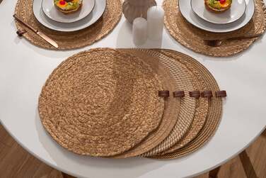 ARDESTO Килимок сервірувальний, 38см, поліестер, паперовий шпагат, кругла