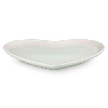 Блюдо сервировочное в форме сердца 32 см, бежевое Heart Le Creuset