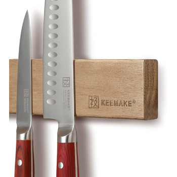Магнітний тримач для ножів з дерева акації, 30 см KEEMAKE