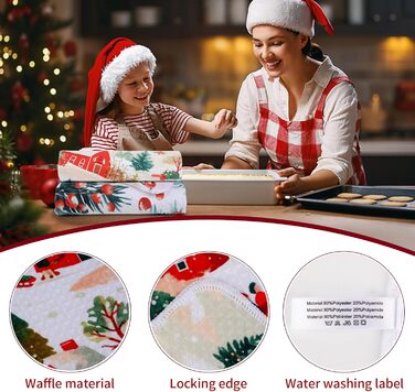 Набір з 2 різдвяних кухонних рушників 60 x 40 см VIVOTE