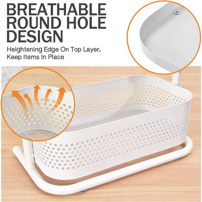 Стойка для специй APEXCHASER, 3-уровневый вращающийся держатель для специй, вращающийся на 360 хранилище для специй, металлический кухонный органайзер для бутылки специй, банки для специй 35 * 19 * 37,5 см (высокий, белый)