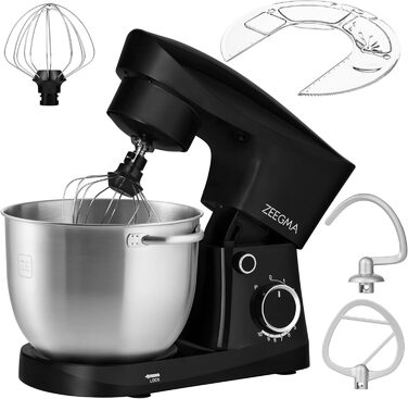 Кухонний комбайн-міксер 1500 Вт 5,2 л чорний Planeet Easy Zeegma