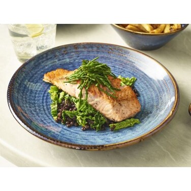 Тарілка глибока 28 xh 5 см, Terra Porcelain Aqua Blue, GenWare