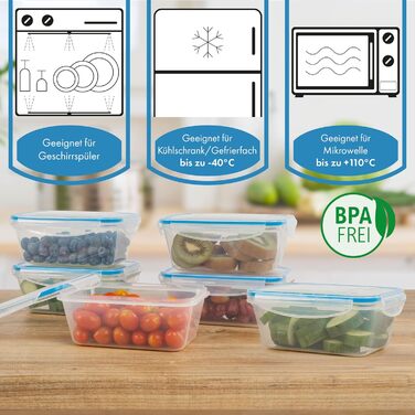 Набор пищевых прозрачных контейнеров, 6 предметов, Classbach