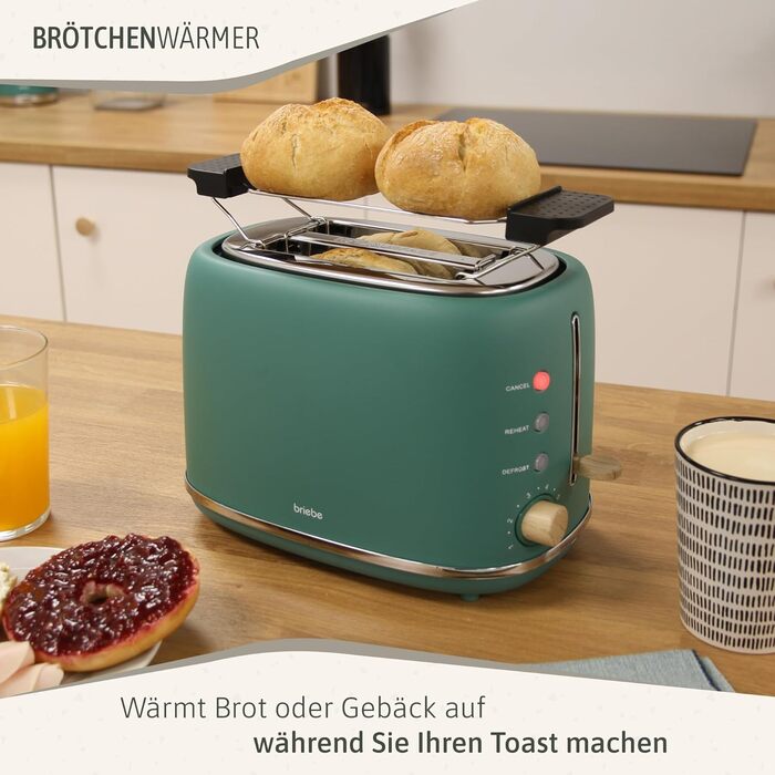 Электрочайник 1,7 л и тостер на 2 слота, набор 2 предмета, зеленый Nordic Briebe