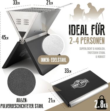 Складний гриль для кемпінгу JIMMY BURNS