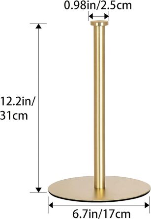 Тримач для кухонних рулонів настільний 31 см, золотистий OBODING