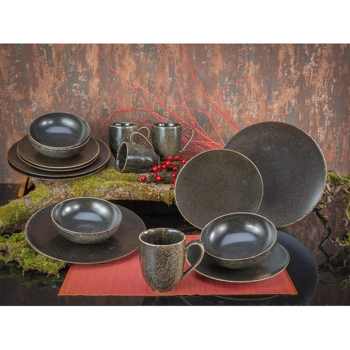 Серія RUSTY, набір посуду, (16 предметів), 22408