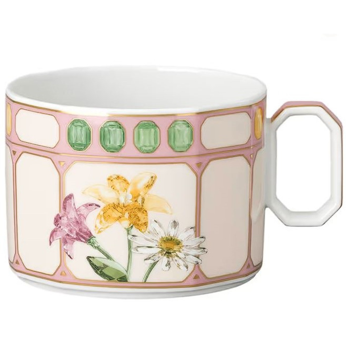 Чашка комбинированная 0,35л с блюдцем, Зефир IDYLLIA Swarovski x Rosenthal