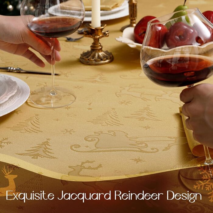 Маленька різдвяна скатертина 100 x 100 см, золото Romanstile