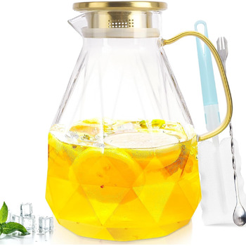 Скляний глечик для води з кришкою 2,2 л miudeco