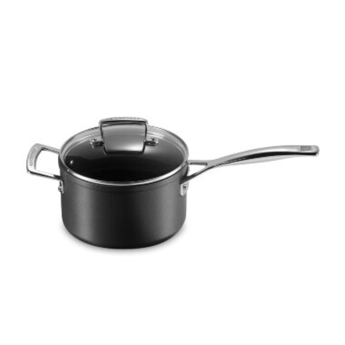 Ківш зі скляною кришкою 2,8 л Чорний Le Creuset