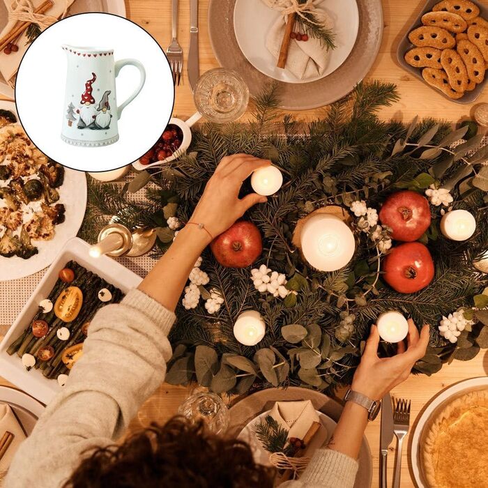 Різдвяний глечик для молока з порцеляни Cabilock