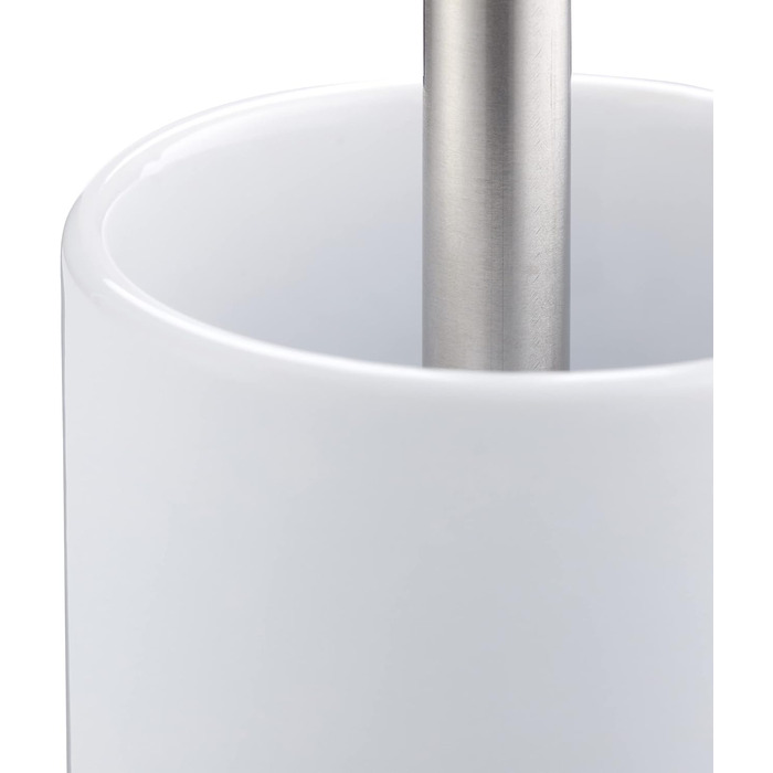 Йоржик для унітазу 36 см з керамічним тримачем, білий Relaxdays