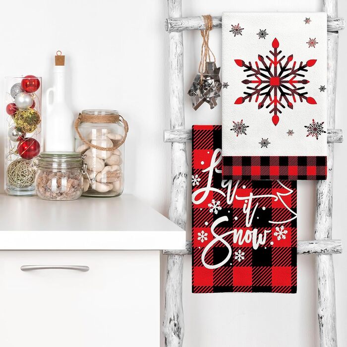 Набір з 2 різдвяних кухонних рушників 45 x 65 см, набір U Ohok