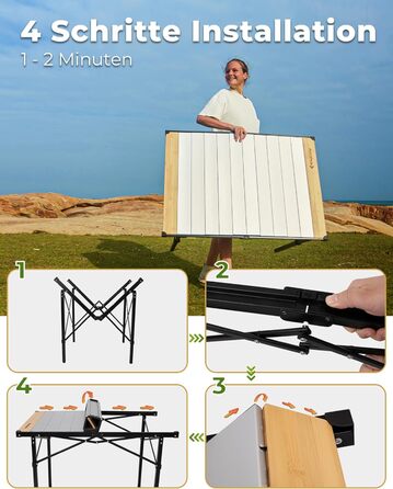 Складаний кемпінговий стіл 136 х 70 см KingCamp