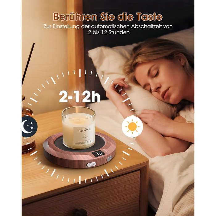 Подогреватель чашек до 75C, 3 уровня температуры MXMZHXU