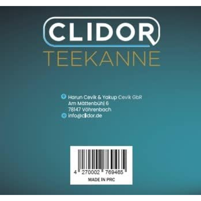 Заварювальний чайник із вставкою сітчастого фільтра – 1,5 літра CLIDOR