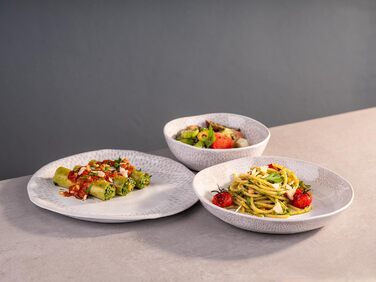 Тарілка меламінова 26,5 см біло-сіра FOOTMARK APS