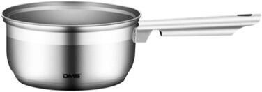 Набір каструль з нержавіючої сталі зі скляними кришками, 11 предметів DMS