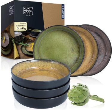 Набір із 6 супових тарілок Moritz & Moritz