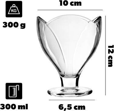 Набір креманок для мороженого 6 шт. 300 мл KADAX