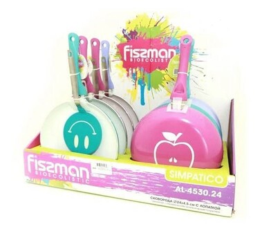 Сковорода для жарки Fissman SIMPATICO 24 см с лопаткой (4530)