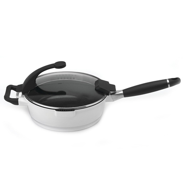 Сотейник BergHOFF Virgo white с крышкой, диам. 28 см, 4,3 л