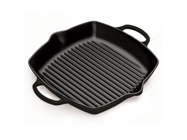 Сковорода гриль квадратна 30 см чорна Le Creuset