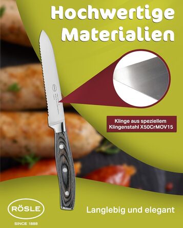 Ніж універсальний 13 см Wolfgrey Rosle