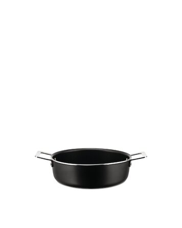 Каструля низька з двома ручками 24 см, Чорна Pots & Pans Alessi