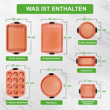 Набір форм для випікання із 8 предметів Nutrichef