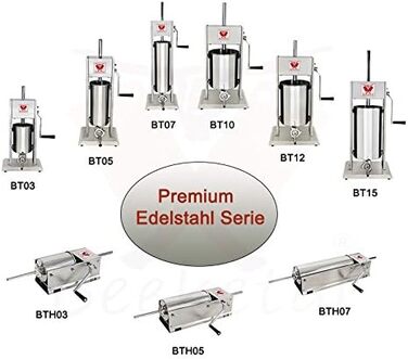 Наповнювач для ковбас промисловий горизонтальний 7 л BTH07 Beeketal